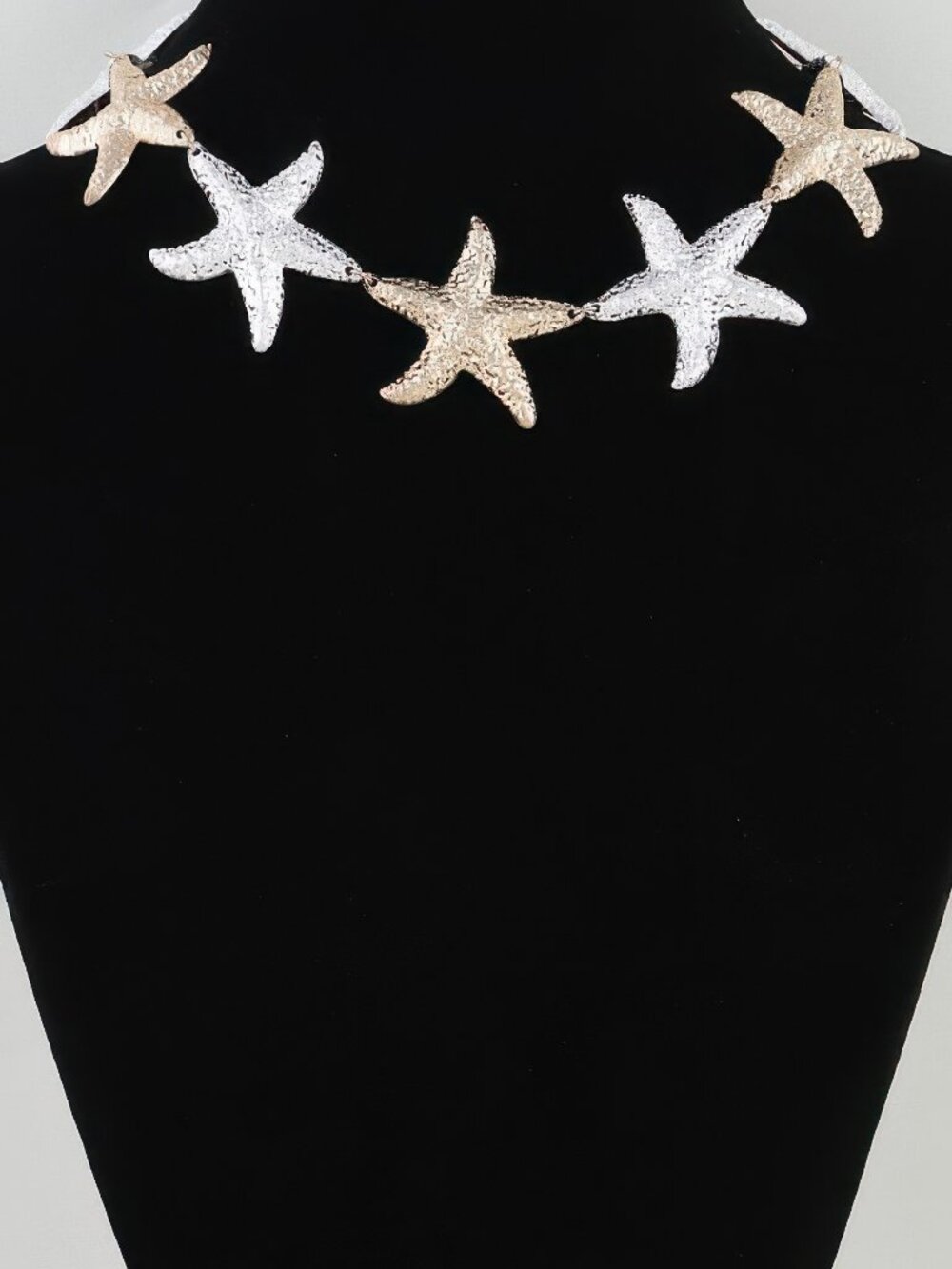 Multi Hammered Starfish Necklace